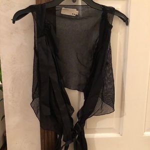 Designer vest. Never worn. Multi fabric